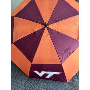 New Virginia Tech Hokies 62" Umbrella NCAA Logo Brands - Lifetime Guarantee NWT